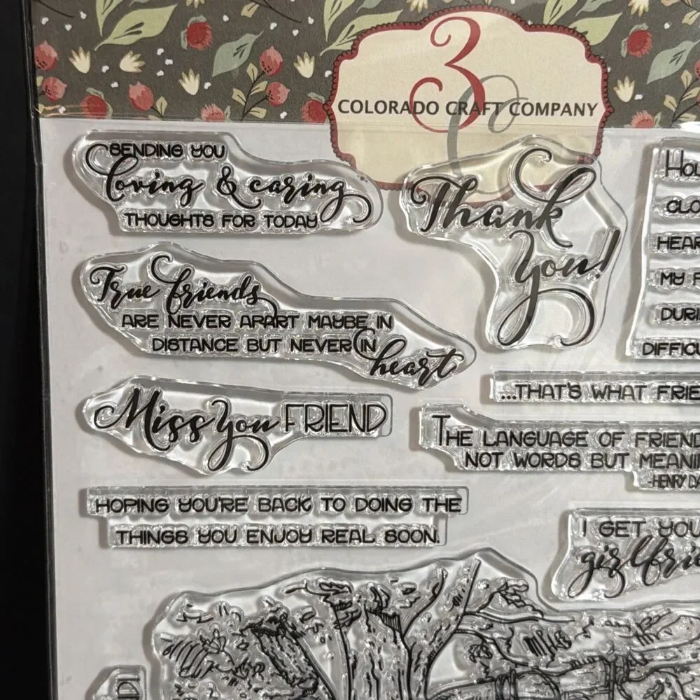 Reflection Tree CLEAR Rubber Stamps Set Colorado Craft Company LL257